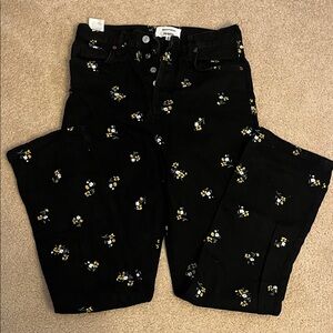 Reformation Black Floral Women's Jeans